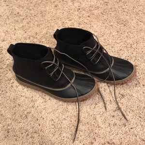 Sorel Out N About Black Leather Boots 7